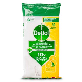 Dettol | 30 Lingettes Multi-Surfaces | Citron 30 pc