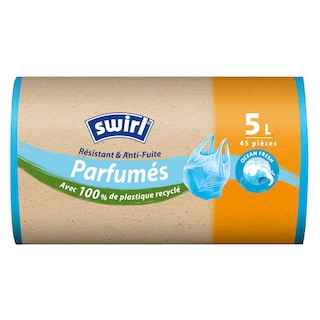 Swirl | Sac poubelle | Ocean | Poignées | 45st | 5L 