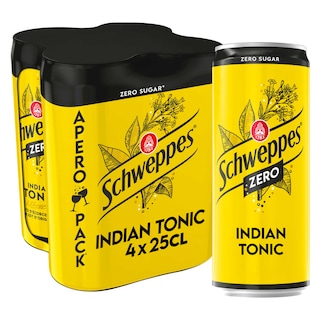 Schweppes | Indian tonic | Zero 4 x 25 cl