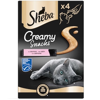 Sheba | Kattensnacks | Creamy | Zalm 4 x 12 gr