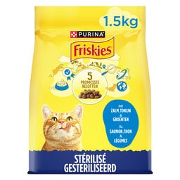 Friskies | Sterilisé | Aliment Chat | Adulte | Croquettes | Saumon 