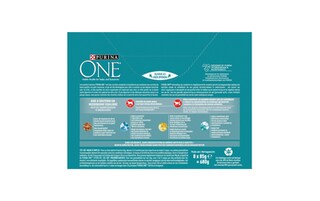 Purina ONE | Aliment Chat | Sterilisé | Pâté | Saumon & Dinde 8 x 85 gr