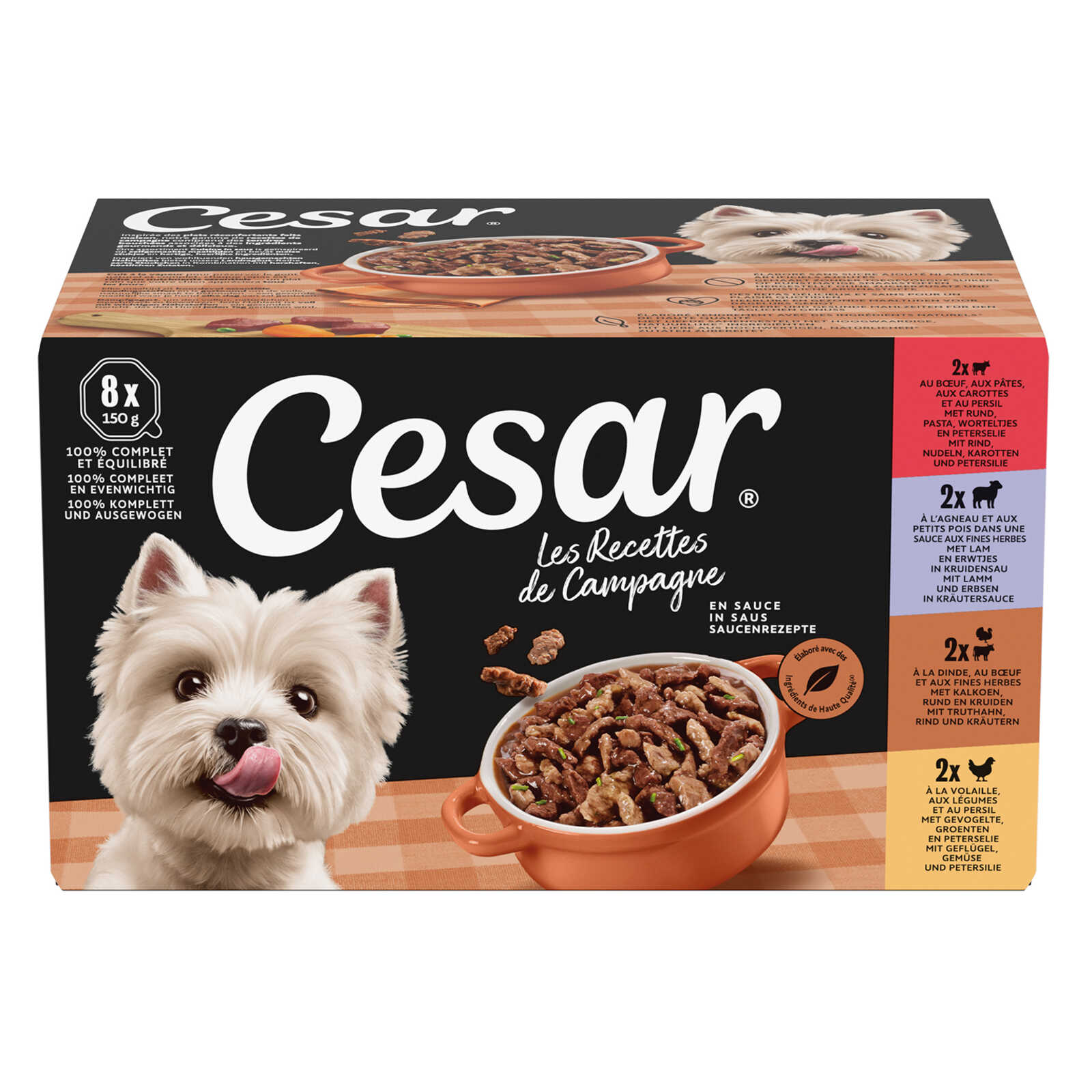 Cesar Hondenvoeding | Saus | Mix vlees | Groenten