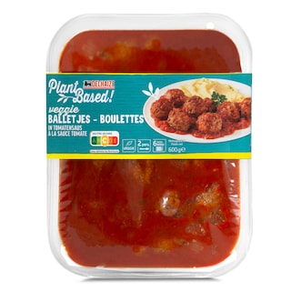 Delhaize | Plant-Based | Balletjes tomatensaus | Veggie 