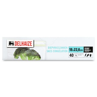 Delhaize | Sac Pour Congélateur | +Zip | 1L | 40st 