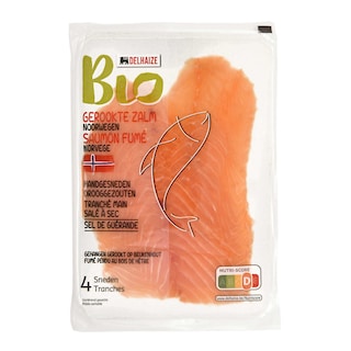 Delhaize | Bio | Saumon | Fumé | Tranché à la main | Bio 