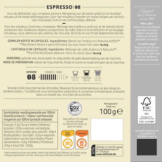Delhaize | Koffie | Espresso 08 | Caps 