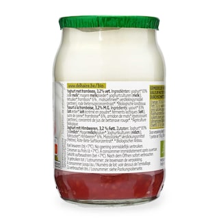 Delhaize | Bio | Yoghurt | Vol | Framboos | Bio 150 gr