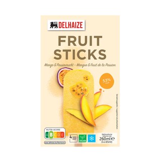 Delhaize | Fruitsticks | Mango | Passie 4 x 6,5 cl