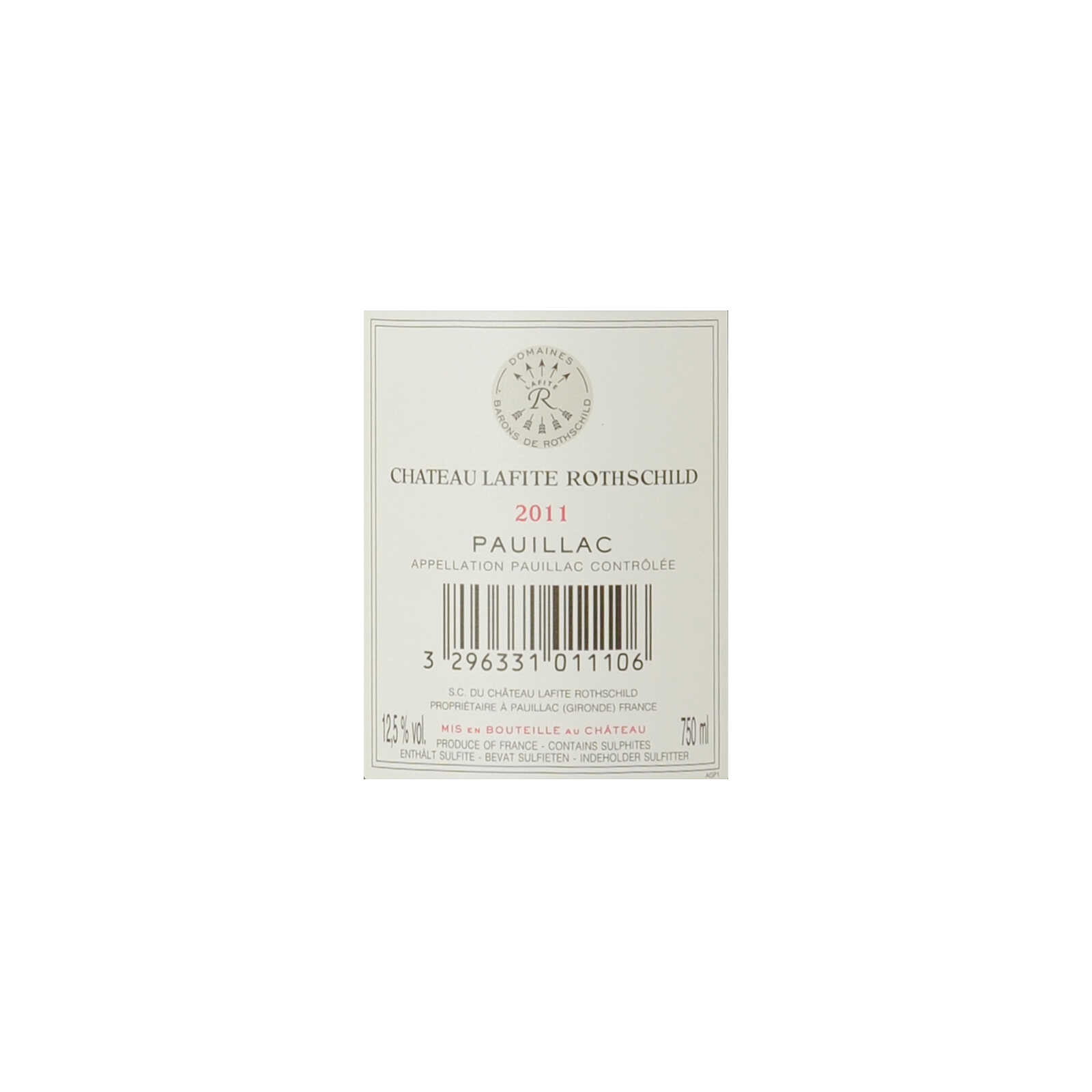 France - Frankrijk | Bordeaux - Pauillac | Château Lafite Rotschild 2011 
