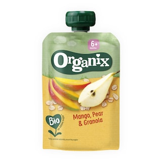 Organix | Gourde | Mangue Poire Granola | 6M | Bio 100 gr
