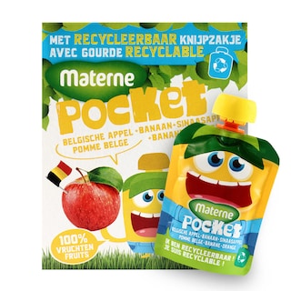 Materne | Fruit Pocket! | Compote | Pomme | Banane | Orange 