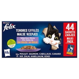 Felix | Malse Reepjes | Kattenvoeding | Adult | Gelei | Mix 