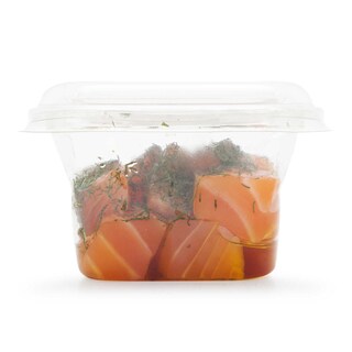 Delhaize | Gemarineerde zalmblokjes natuur 