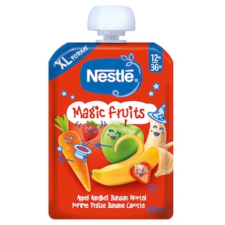 Nestlé | Knijpzakje | Appel Aardbei Banaan Wortel 