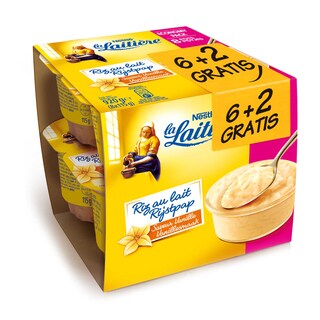 La Laitière | NESTLE | Riz au lait | Vanille |  6+2 GRATIS 
