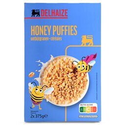 Delhaize | Ontbijtgranen | Honey Puffies 2 x 375 gr