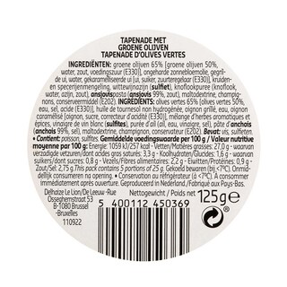 Delhaize | Tapenade olives verte 