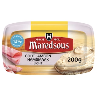Maredsous | Fromage à tartiner | Jambon Light | 200g 