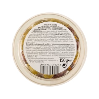 Delhaize | Olijven chilipepertjes & basilicum 