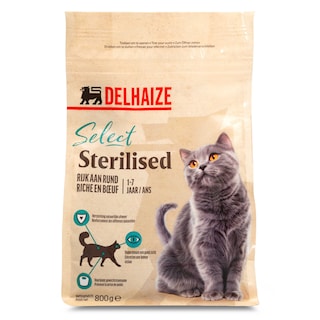 Delhaize | Aliment chat | Croquettes | Stérilisé 800 gr