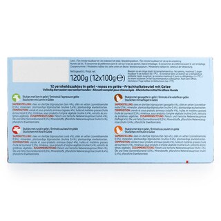 Delhaize | Hondenvoeding | Zakje | Senior | Jelly 12 x 100 gr