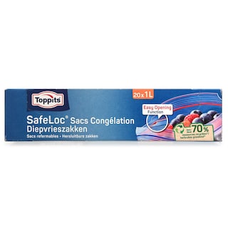 Toppits | Diepvrieszakken | Safeloc 20 st