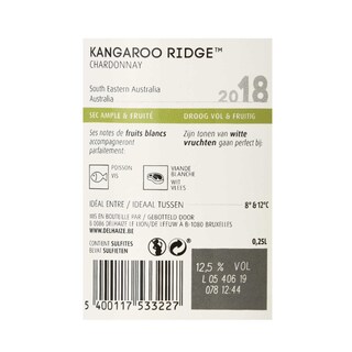 Australie - Australië | South Eastern | Kangaroo Ridge Chardonnay 18 