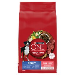 Purina ONE | Dog food | Medium&Maxi | Adult | Beef&rice 7 kg