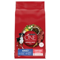 Purina ONE | Dog food | Medium&Maxi | Adult | Beef&rice 