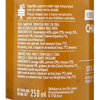 Delhaize | Smoothie | tropical chia 250ml 25 cl