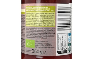 Delhaize | Bio | Confituur | Aardbei | Bio | FT 360 gr