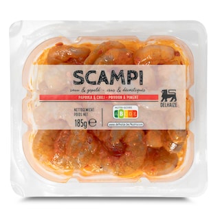 Delhaize | Scampis | Crus | Paprika & chili 185 gr