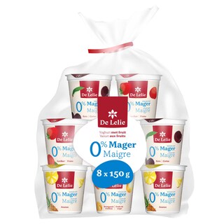 De Lelie | Artisanaal | Fruityoghurt | Mager 0% 8 x 150 gr