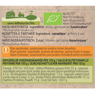 Delhaize | Bio | Hazelnotenpasta | Bio 