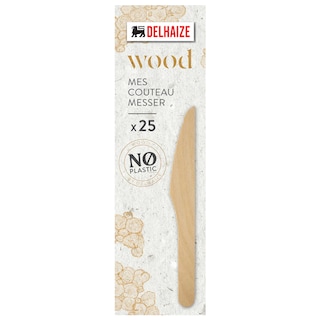 Delhaize | Couteaux | bois | 16.5cm 