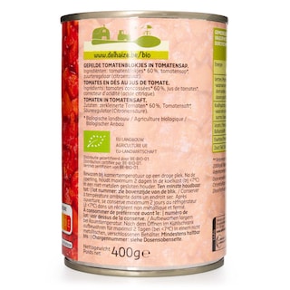 Delhaize | Bio | Tomaten | Gepeld | Blokjes | Bio 400 gr
