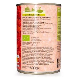 Delhaize | Bio | Tomates | Pelées | Cubed | Bio 400 gr