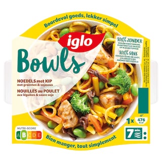 Iglo | Bowls | Asian | Nouilles | Au poulet 400 gr