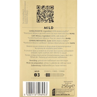 Delhaize | Koffie | Mild 03 | Gemalen 