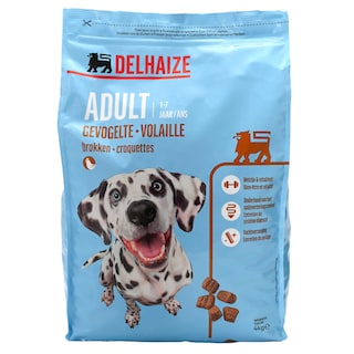 Delhaize | Aliment chien | Croquettes |Adult| Volaille 4 kg