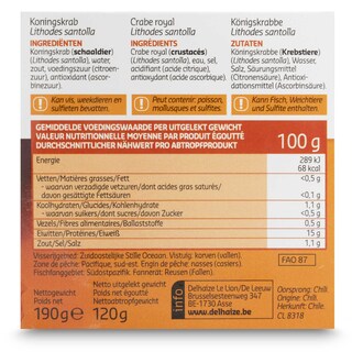 Delhaize | Crabe | Royal 190 gr