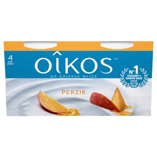 Oikos | Yoghurt | Perzik | Griekse stijl 4 x 115 gr