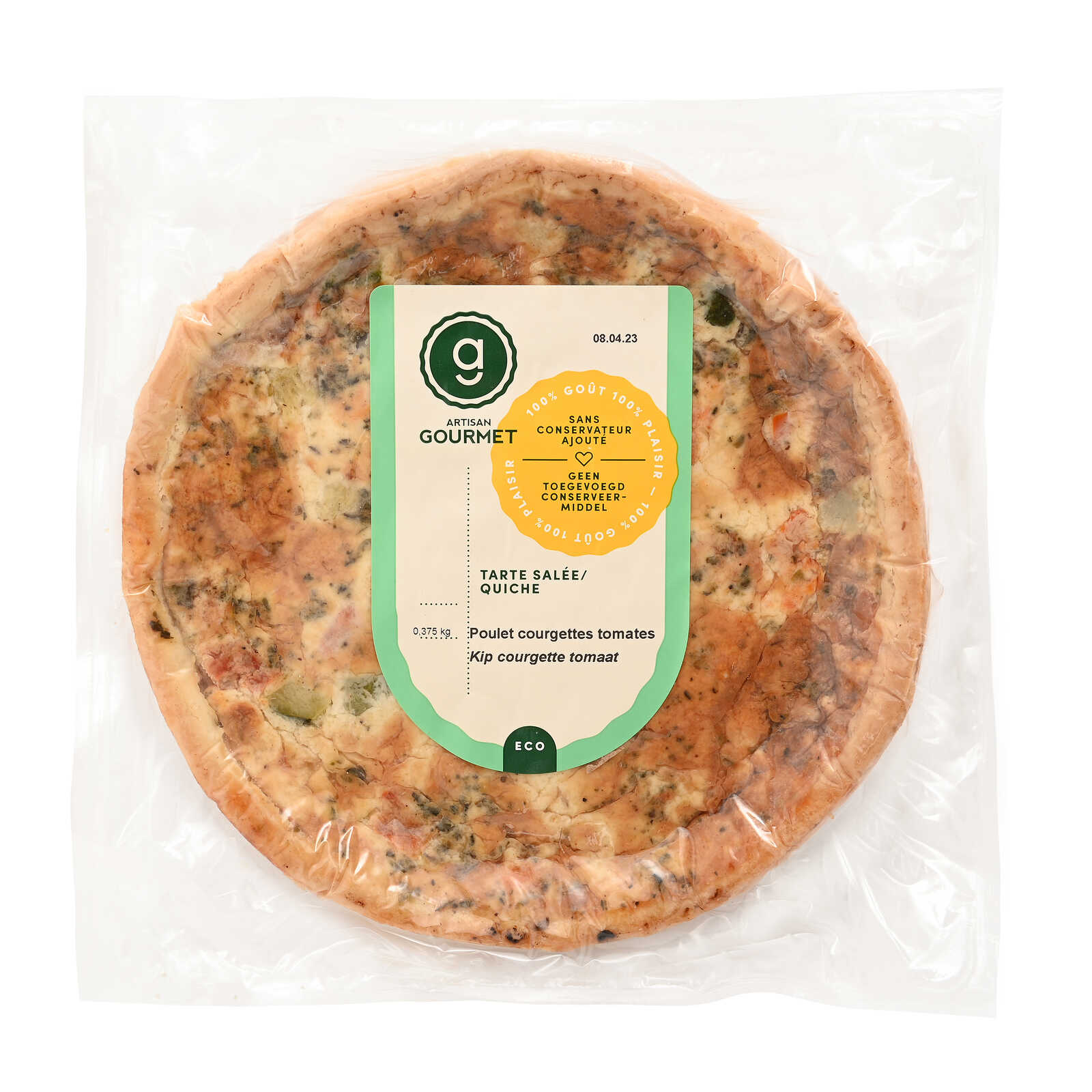 L'Artisan Gourmet Quiche | Kip | Courgettes | Tomaten