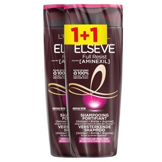L'Oréal Paris | Elseve Haircare | Full Resist | Shampoo | 2x300ml | Verzwakt haar, neiging tot vallen | 1+1 