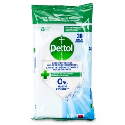 Dettol | 30 Doekjes Oppervlakken | 0% Harsch Residu 30 st