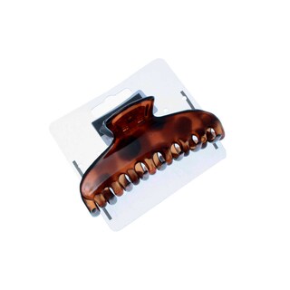 Delhaize | Care | Dubbele haarklem | 9 cm, bruin 