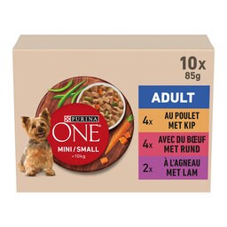 Purina ONE | Hondenvoeding | Mini Adult | Saus | Vlees 