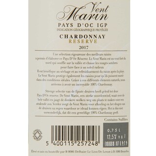 France - Frankrijk | Oc IGP | Vent Marin Chardonnay Reserve Wit 