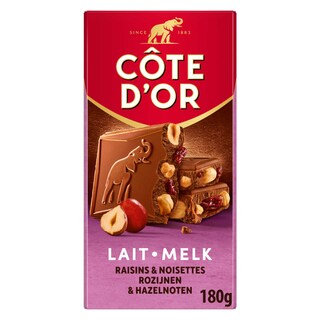 Côte d'Or | Chocolat | Raisins | Noisettes 180 gr